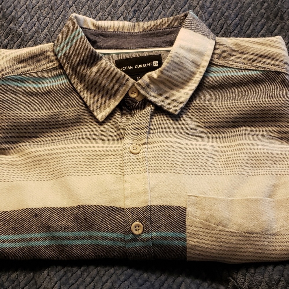 Mens Med Ocean Current Dress Shirt